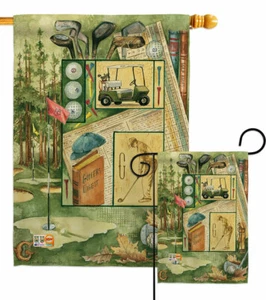 Bandera redonda de golf jardín deportes decorativa pequeño regalo patio casa pancarta - Imagen 1 de 17
