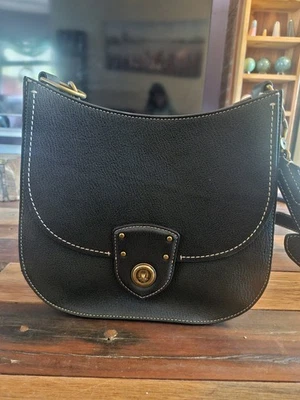 Ralph Lauren Women’s Black Leather Crossbody Bag – 100% Genuine Cowhide - Image 1 of 4