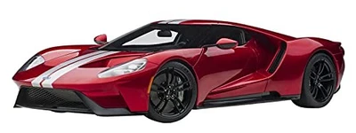 AUTOart 1/12 Ford GT 2017 Metallic Red Silver Stripes Finished 12109 Japan - Image 1 of 4