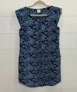 Cabi Kleid Damen S Small blau Java Blumen Kordelzug Taille Flügelärmel Taschen - Bild 1 von 6