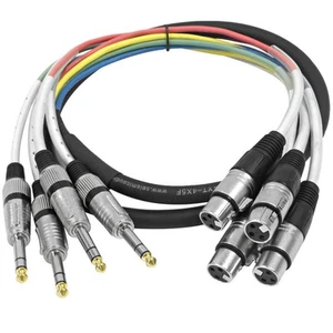 - SAXT-4x5F - 4 Channel 1/4" TRS to XLR Female Snake Cable - 5 Feet Long - Se... - Picture 1 of 4