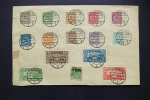 Dt.Abstimmungsgebiet SCHLESWIG Nr. 1-14 auf Papier-Flensburg gestempelt(GB 2085) - Bild 1 von 2