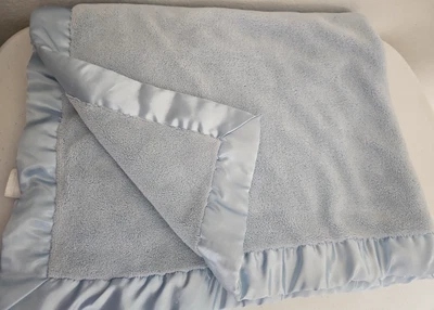 Manta gruesa de seguridad Koala Baby azul claro felpa borde satinado LUJO 30x38" Foto 1 de 4