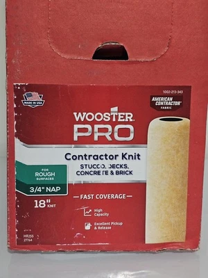 Lote de 4 rolos de tecido de malha Wooster Pro Contractor de alta densidade 18x3/4  - Imagem 1 de 4