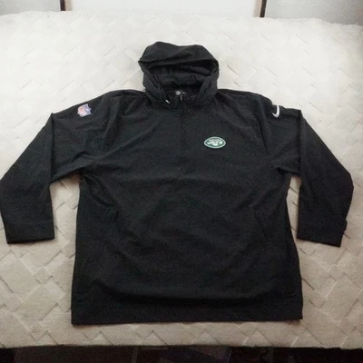 Chaqueta cortavientos Nike New York Jets para hombre 3XL negra cremallera 1/4 Foto 1 de 4