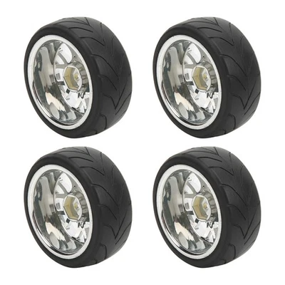 B Tire 4x 1/10 RC Wheels Strong Cushioning High Abrasion Resistance RC Tires - Bild 1 von 4