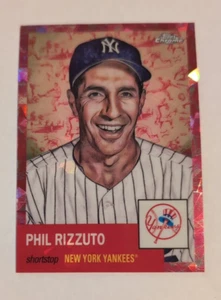 2022 Topps Chrome Platinum ~ Phil Rizzuto ~ Fuschia Toile Refractor /100 Yankees - Bild 1 von 2