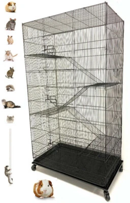 MCAGE 55" X-LARGE 5-Level Ferret Guinea Pig Sugar Glider Rats Mice Degu Hamster Cage