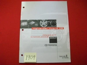 TOYOTA HIGHLANDER HYBRID 06 PRODUCT KNOWLEDGE FACTORY ISSUED MECHANIC BOOKLET - Picture 1 of 5