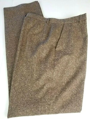 Pantalón Pendleton Mujer Lana Virgen Marrón con Forro de Seda Talla 8 Foto 1 de 4