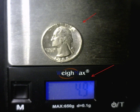 1966 WASHINGTON QUARTER STRUCK ON A NICKEL PLANCHET "REEDED"  U.S. ERROR COIN Cover