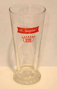 Vintage Hi Neighbor King Size NARRAGANSETT Bierglas Backen Gansett RAR - Bild 1 von 3