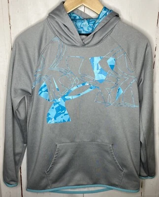 UNDER ARMOUR COLD GEAR Niñas Pullover Sudadera con Capucha Juvenil Talla XL Azul Gris Aqua Suave Foto 1 de 4