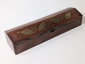 Soporte para Palo de Incienso de Madera con Tapa Bisagras y Diseño Dorado a Tapa Capacidad 20cm - Imagen 1 de 11