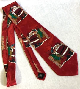 Hallmark Yule Tie Greetings Necktie Christmas Santa Filling Stockings w/ Coal - Picture 1 of 5
