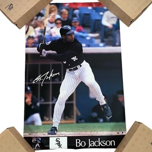 Vintage 90s MLB Baseball Chicago White Sox Bo Jackson Poster 23 x 35 - Picture 1 of 3