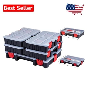 7-Pack Multi-Size Storage Boxes with Dividers – Ultimate Small Parts Organizer - Picture 1 of 11