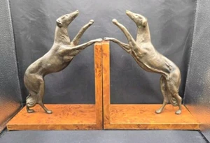 Vintage Greyhound Whippet Statues Bookends Made in Korea Rare - Picture 1 of 24