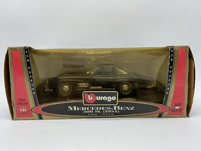 Modèle De Voiture Mercedes-Benz 300SL 1954 Noire - Burago - Échelle 1:24 15022 - Photo 1/4