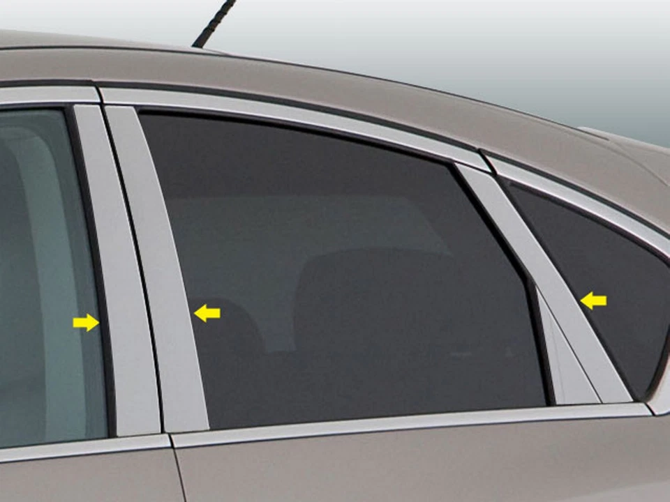 FOR 2008-2013 INFINITI EX 6 Piece Stainless Steel Pillar Post Trim. 4-door, SUV - Image 1 of 1