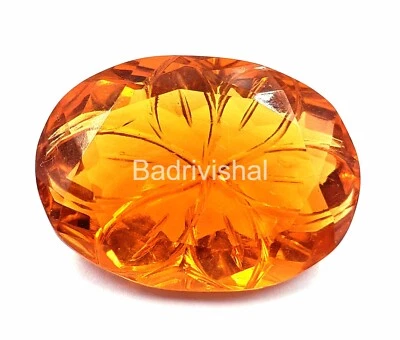101Ct Ceritified Hand Craft Yellow Citrine Brazil Oval Cut Gems Fresh Offer 4JUE - Image 1 of 4