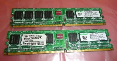1GB (2x512MB) Kingmax KLCC28F-A8K85 PC2-5300 DDR2-667 Memory - Image 1 of 2
