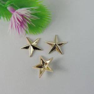 50 pcs Golden Alloy Five-pointed Star Embellishment Jewelry Art Craft Decor 9mm - Picture 1 of 4