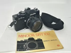 Minolta SRT-102 35mm SLR w/50mm F1.7 Lens Fresh CLA, New Seals, 1 YEAR WARRANTY - Picture 1 of 7