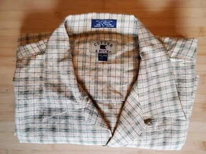 Cutter & Buck Men's Plaid Yellow/Green Short Sleeve Button Up Shirt XL - Picture 1 of 6