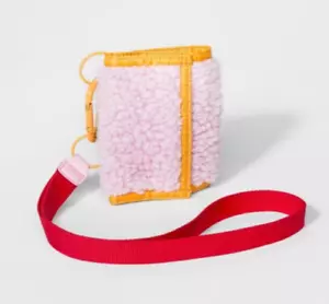 KATZE & JACK ROSA FLAUSCHIGES SHERPA SCHLÜSSELBAND MÄDCHEN DREIFACH FALTBAR BRIEFTASCHE NEU MIT ETIKETT - Bild 1 von 1