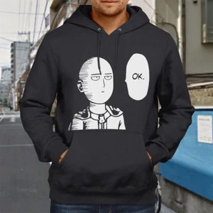 Saitama Japan Anime Manga One-Punch Man Hooded Sweater Pullover Hoodie Custom - Picture 1 of 18