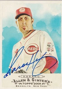 AARON HARANG SIGNED AUTO'D 2009 TOPPS ALLEN & GINTER'S CARD #103 CINCINNATI REDS - Picture 1 of 4