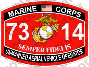 STICKER USMC MOS 7314 UNMANNED AERIAL VEHICLE OPERATOR ooo USMC Lisc No 20187 - Picture 1 of 1