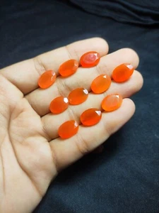 Carnelian Oval Cut Faceted Gemstone - Picture 1 of 6