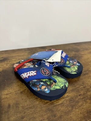 Сандалии Marvel Avengers для мальчиков ясельного возраста с принтом синие маленькие 5/6 - Изображение 1 из 4