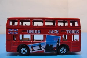 Matchbox Union Jack Tours Double Decker Bus 2691 EA Made in China 5 Spoke Tires - Picture 1 of 10