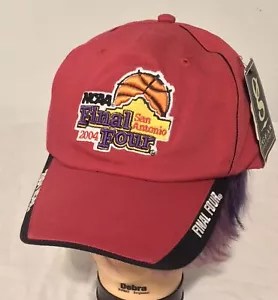 2004 Final Four NCAA Basketball San Antonio Hat Red OSFA Baseball Cap Gear NWT! - Bild 1 von 8