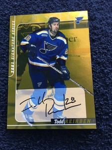 Todd Reirden #23 - 2000-01 Be A Player - 2001 Signature Series Gold