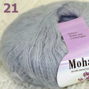 Lot of 1 Balls X 25g Fluffy Soft Mohair Lace Crochet Shawl Hand Knitting Yarn - Picture 1 of 136
