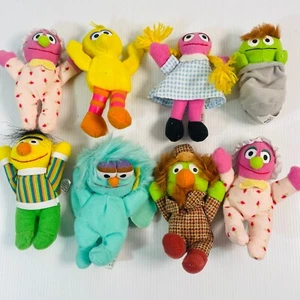 8x McDonalds Happy Meal Toys 2002 Sesame Street Mini Beans Plush - Picture 1 of 3