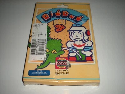 Dig Dug game for early IBM PC by Thunder Mountain.  DigDug. Rare sealed package. - Image 1 of 4