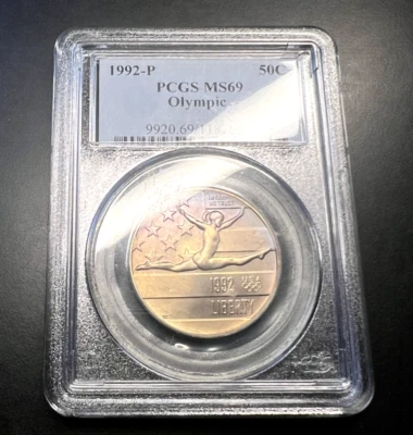 1992-P 50C Olympic PCGS MS69 TONER!! - Image 1 of 2