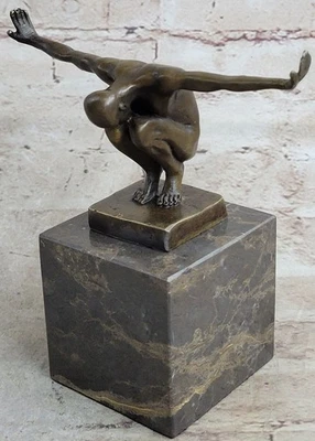 M Lopez Masterpiece The Athlete a Striking Bronze Sculpture of a Swimmer Sale - Image 1 of 4