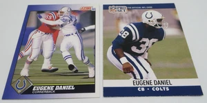 Eugene Daniel Indianapolis COLTS 1990-91 Cornerback LOT of 2 Football Cards - Picture 1 of 2