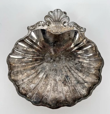 Jabonera vintage plateada con carcasa tocador de baño decoración elegante estilo costero Foto 1 de 4