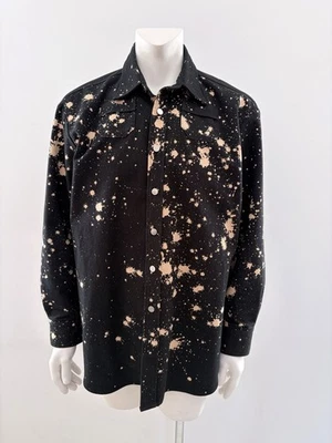 Uber Rare Raf Simons Sterling Ruby AW14 Colab Bleach Splatter Shirt Size 50 (L) - Image 1 of 4