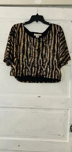 Vintage Sequin Dolman Sleeve Shirt by Miss H - Sequined - Picture 1 of 1