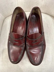 Mocassini vintage GH Bass Weejuns Penny da uomo 10 D scarpe eleganti pelle bordeaux preppy - Foto 1 di 6