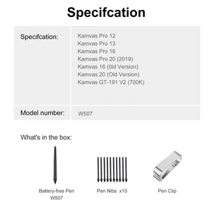 W507 Battery-free Stylus Pen 8192 Pressure Levels With 2 Customize Keys TDW - Afbeelding 1 van 9