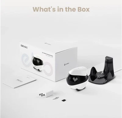 Enabot EBO Air 2 Companion Robot, 2K Pet Indoor Security Camera, Home Robot - Image 1 of 4